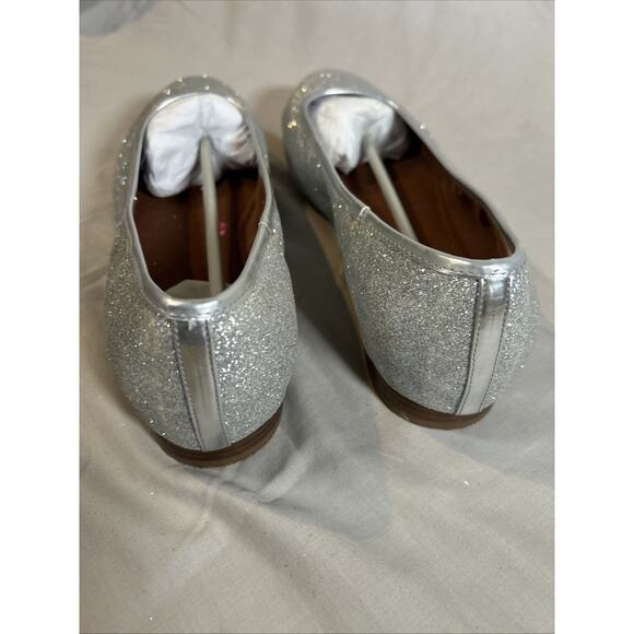 Ros Hommerson Odelle Silver Glitter Ballet Flats Flexble Womans Size 11.5 W/Box - Picture 9 of 16